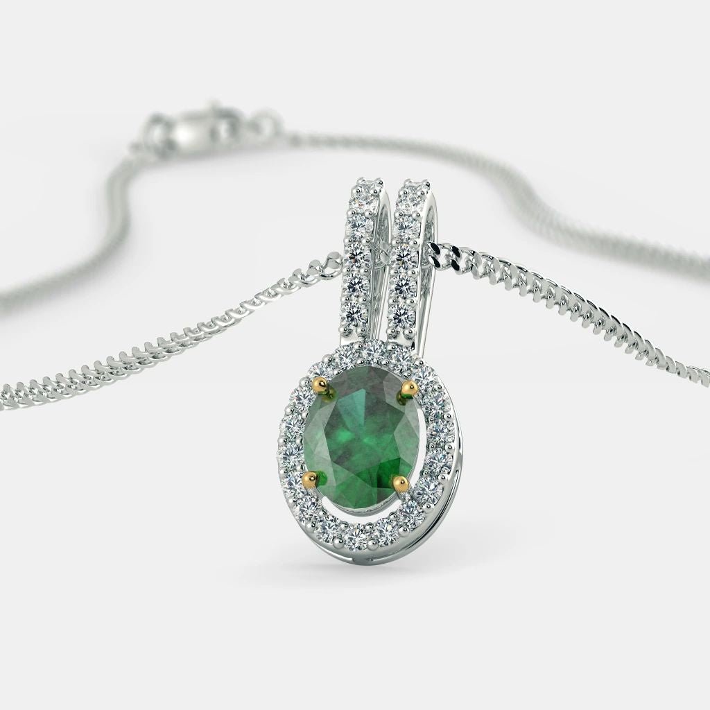 Atlantis Emerald Zircon Necklace - 925 SILVER