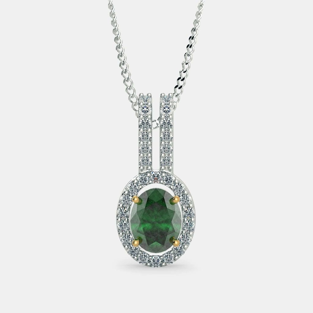 Atlantis Emerald Zircon Necklace - 925 SILVER