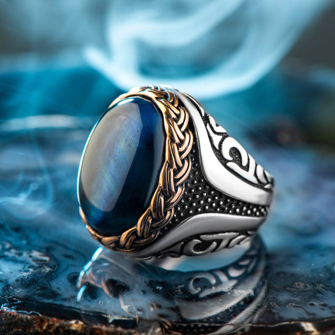 BLUE OCEAN OTTOMAN MEN'S RING
