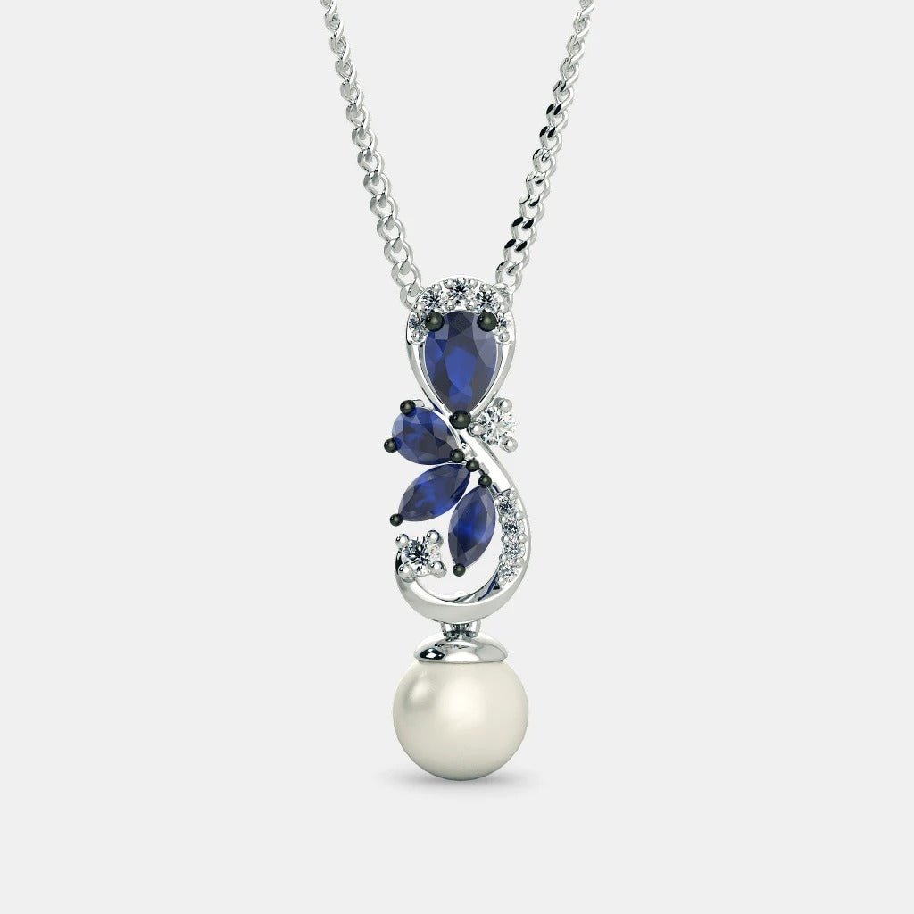 BLUE SAPPHIRE NECKLACE - 925 SILVER