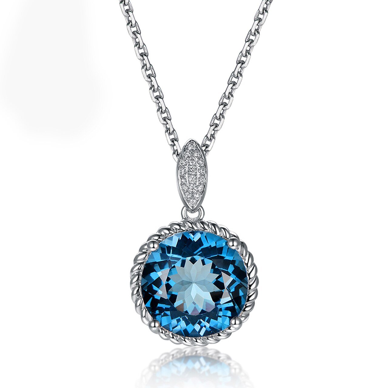 LONDON BLUE TOPAZ NECKLACE - 925 SILVER
