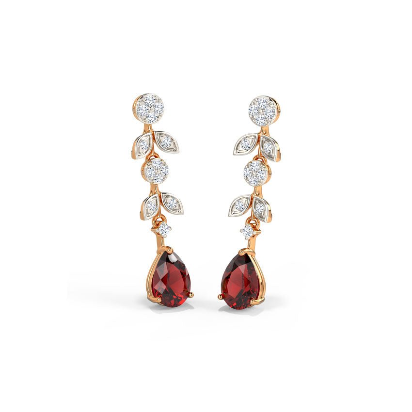 REGAL RUBY DROP EARRINGS