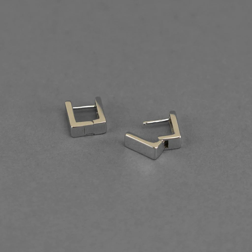 SQUARE HOOPS - 925 SILVER