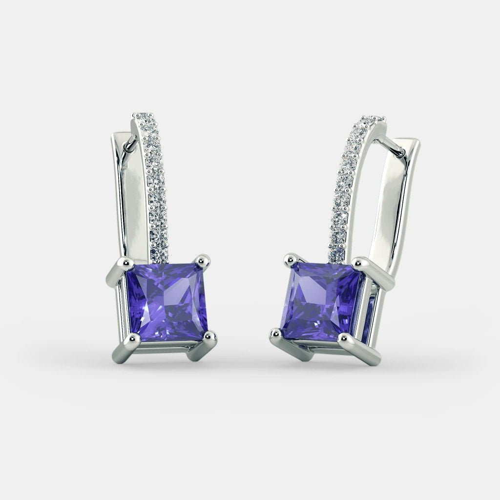 Ezra Amethyst Earrings - 925 SILVER