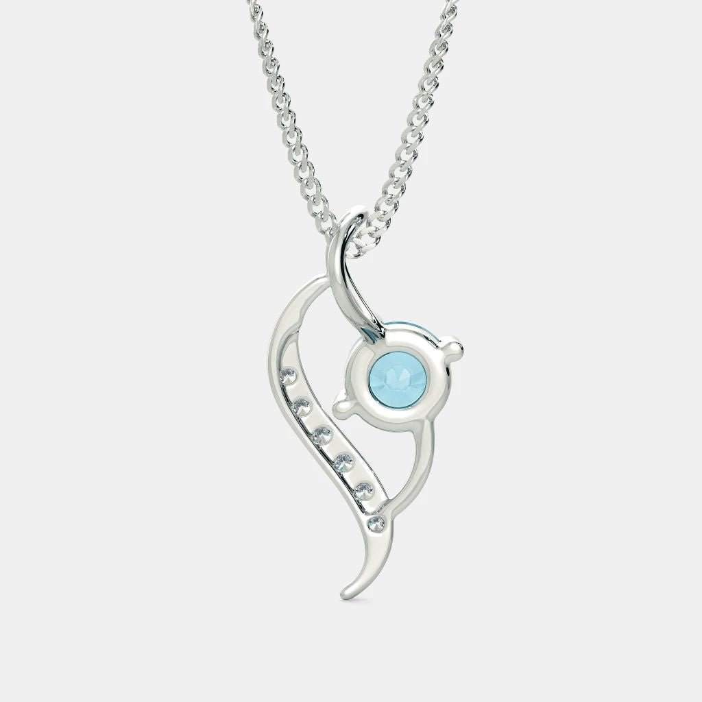 BLUE OCEAN ZIRCON NECKLACE - 925 SILVER