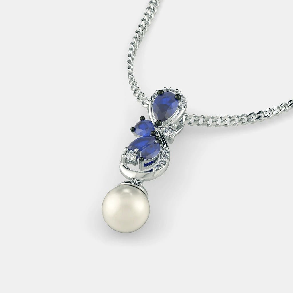 BLUE SAPPHIRE NECKLACE - 925 SILVER