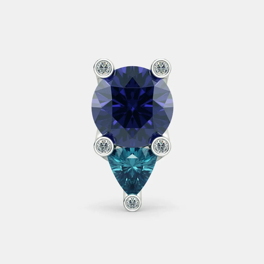 Diana Blue Sapphire Earrings- 925 SILVER