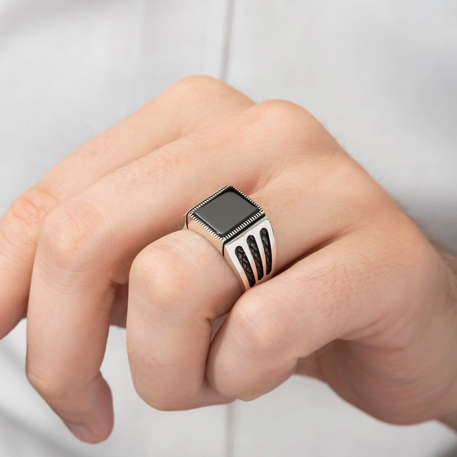 Grand Vizier's Black Aqeeq Ring