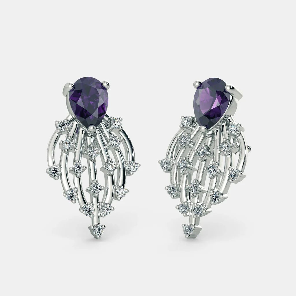 Purple Nile Earrings - 925 SILVER